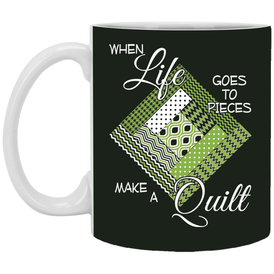 Make a Quilt (Greenery) Mugs