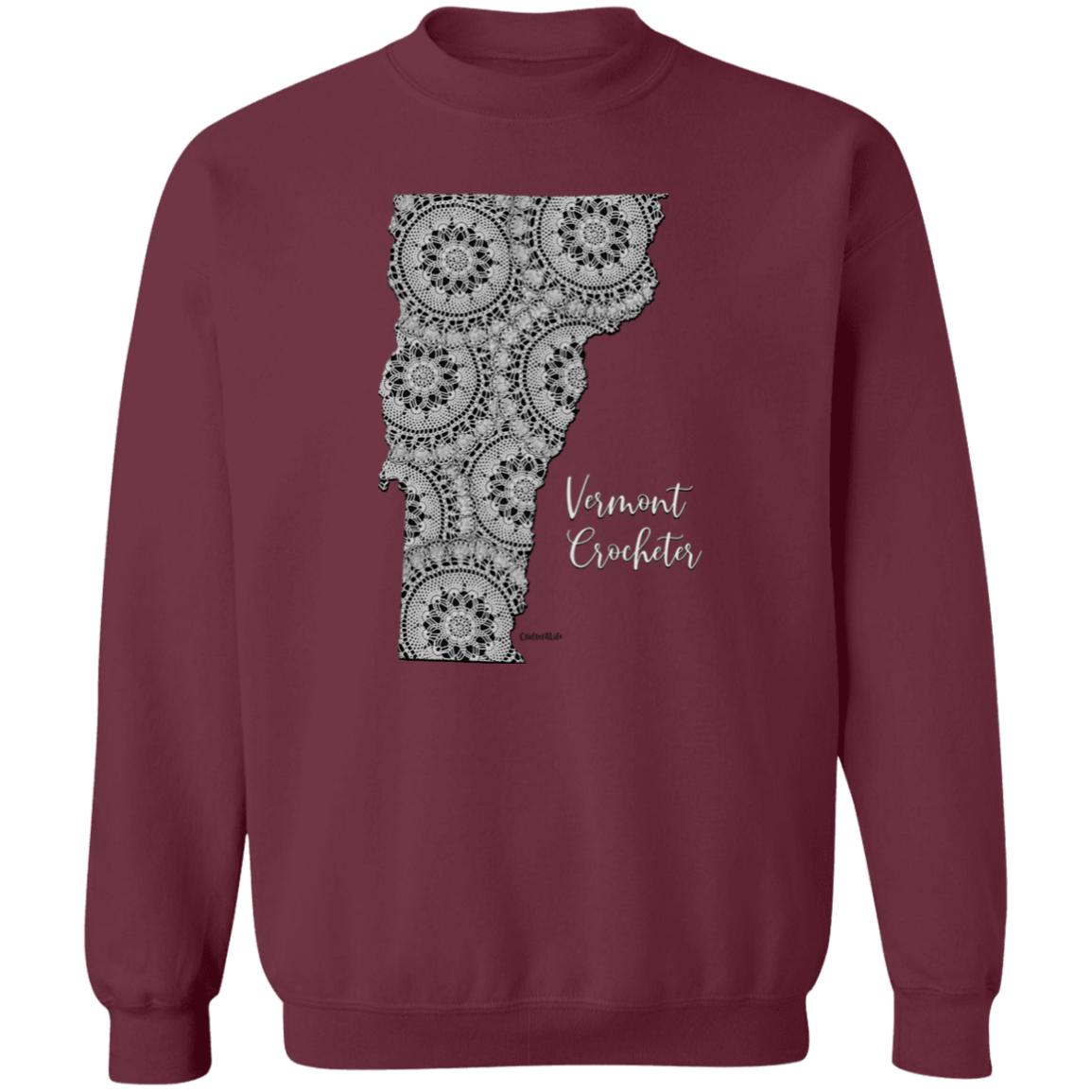 Vermont Crocheter Crewneck Pullover Sweatshirt