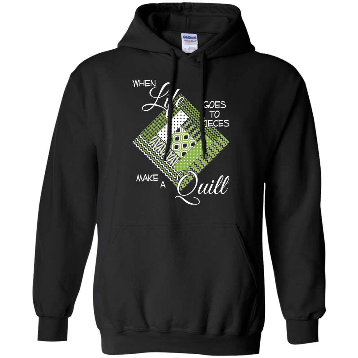 Make a Quilt (Greenery) Pullover Hoodie