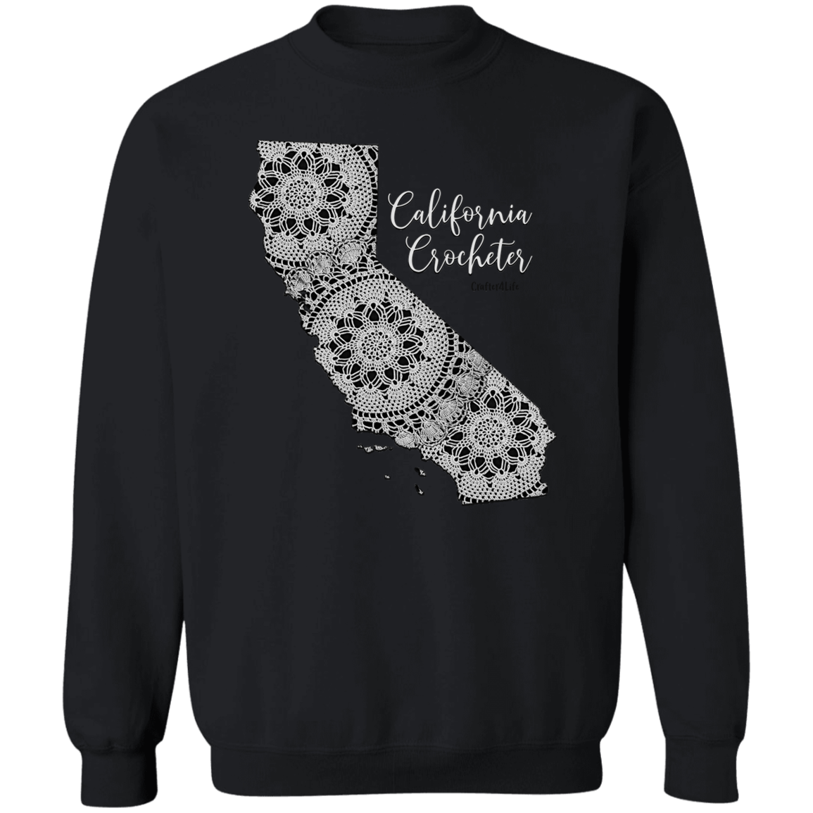 California Crocheter Crewneck Pullover Sweatshirt