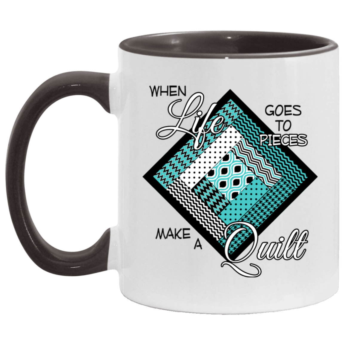 Make a Quilt (Turquoise) Mugs