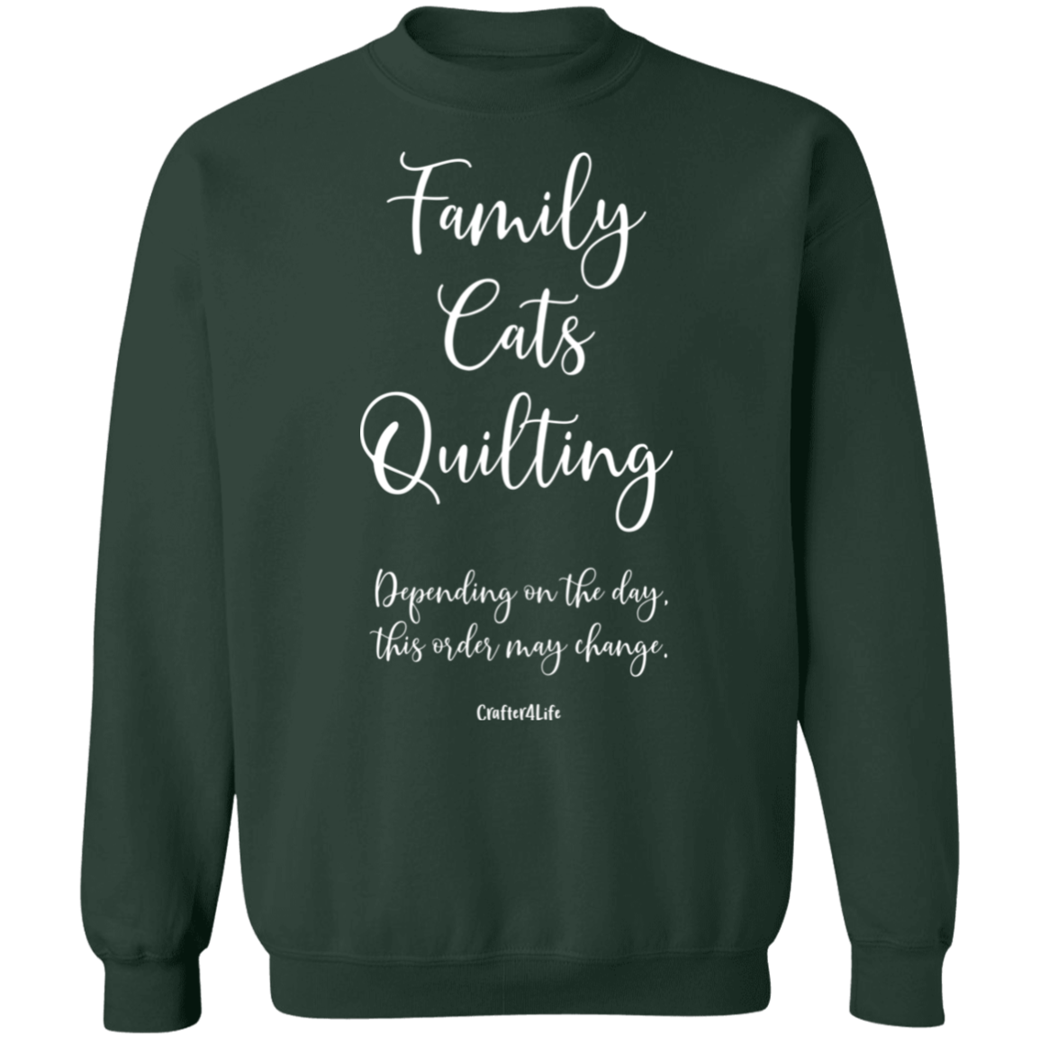 Family-Cats-Quilting Crewneck Pullover Sweatshirt