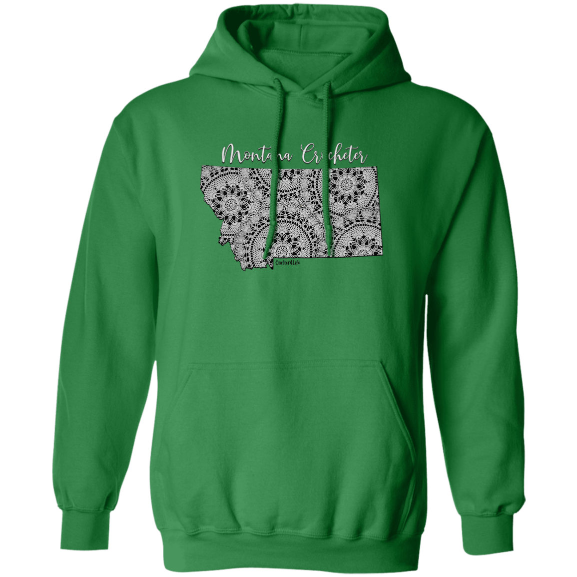 Montana Crocheter Pullover Hoodie