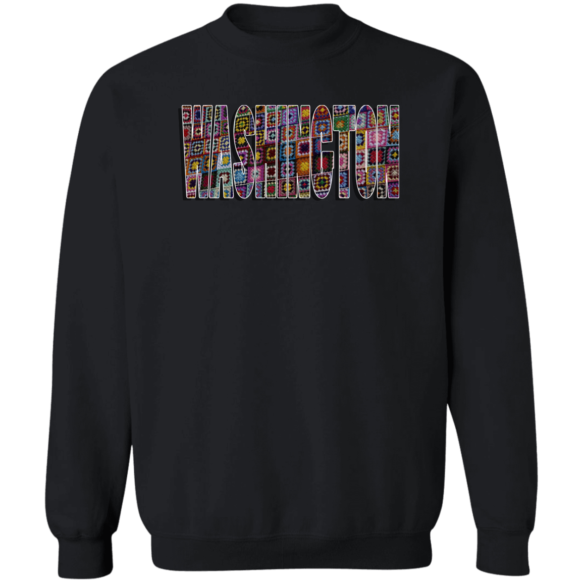 Washington Crochet Crewneck Pullover Sweatshirt