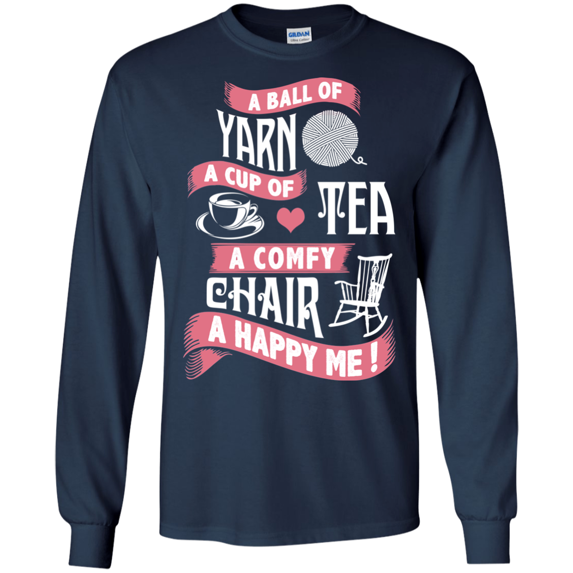 Yarn-Tea-Chair LS Ultra Cotton T-Shirt