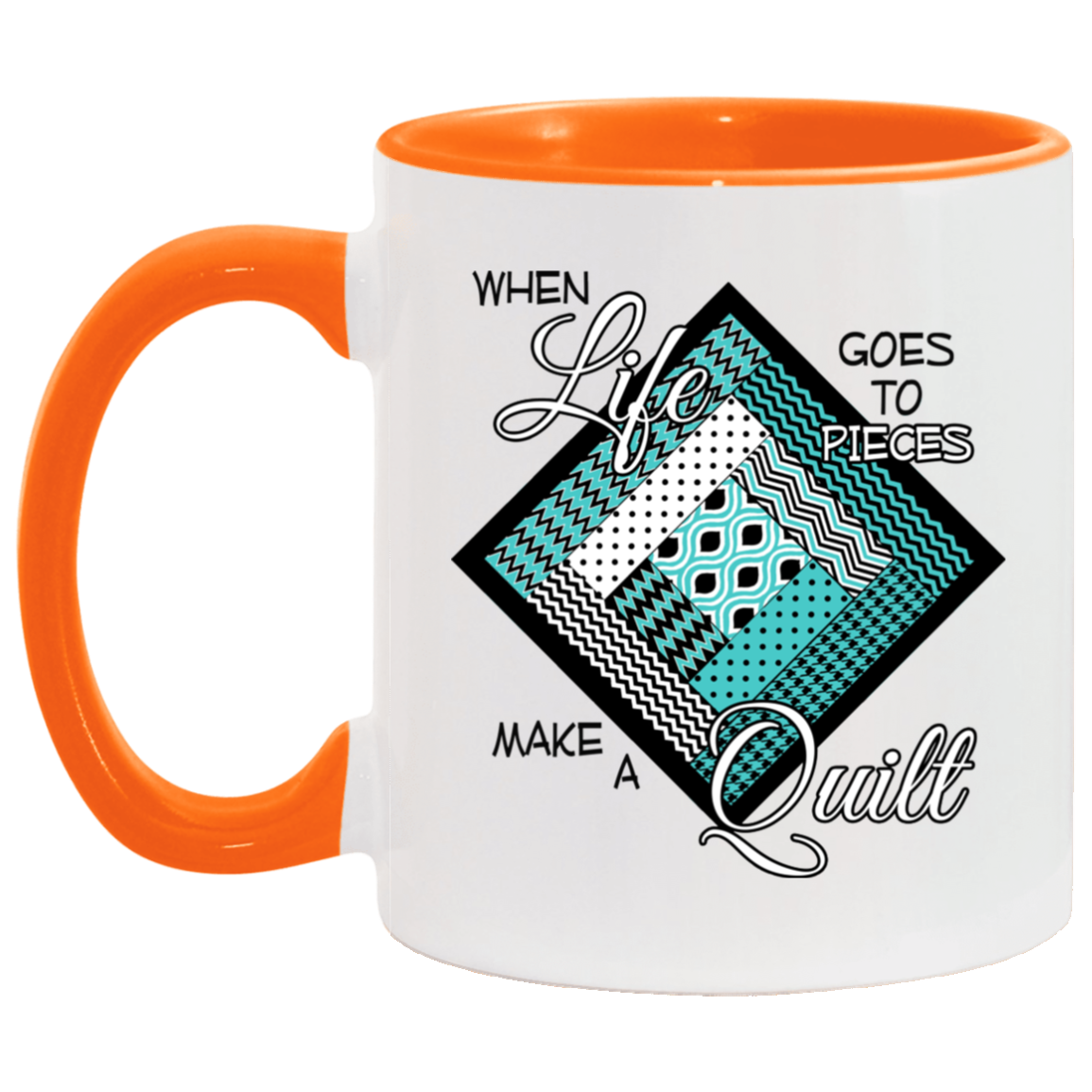 Make a Quilt (Turquoise) Mugs