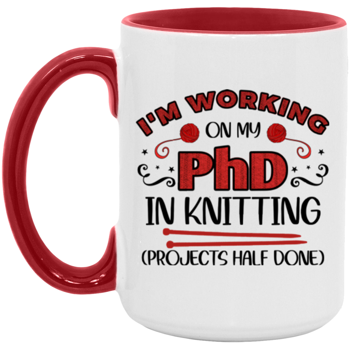 PhD in Knitting Mugs
