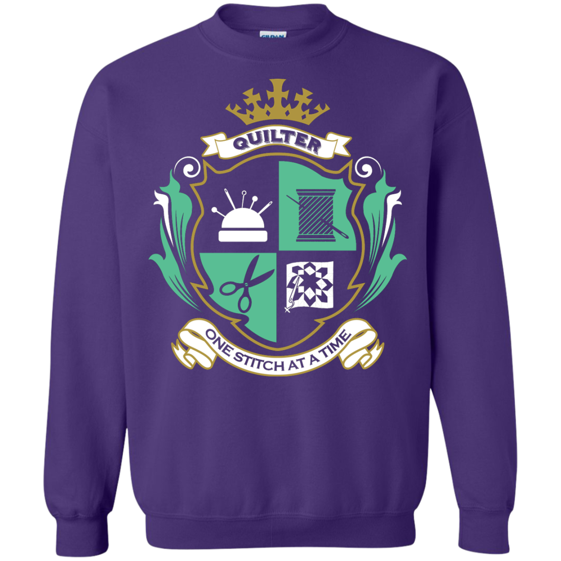 Quilters Motto Crewneck Sweatshirt