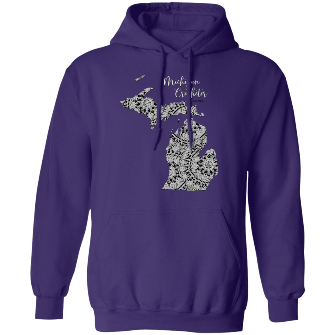 Michigan Crocheter Pullover Hoodie