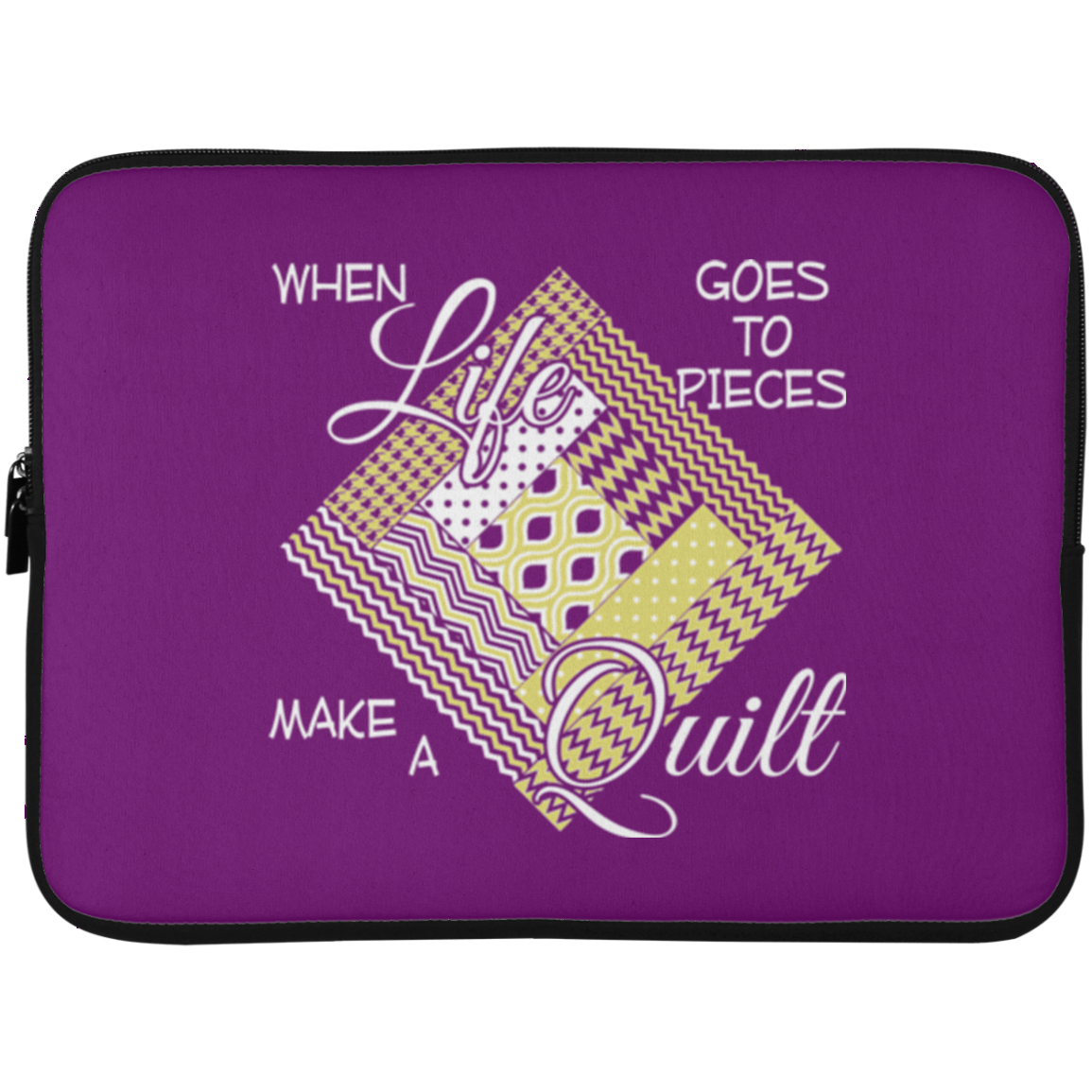 Make a Quilt (yellow) Laptop Sleeves