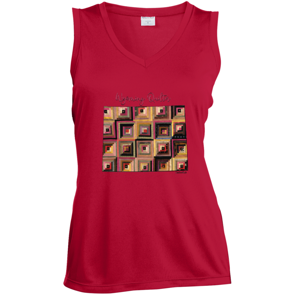 Wyoming Quilter Ladies' Sleeveless Moisture Absorbing V-Neck