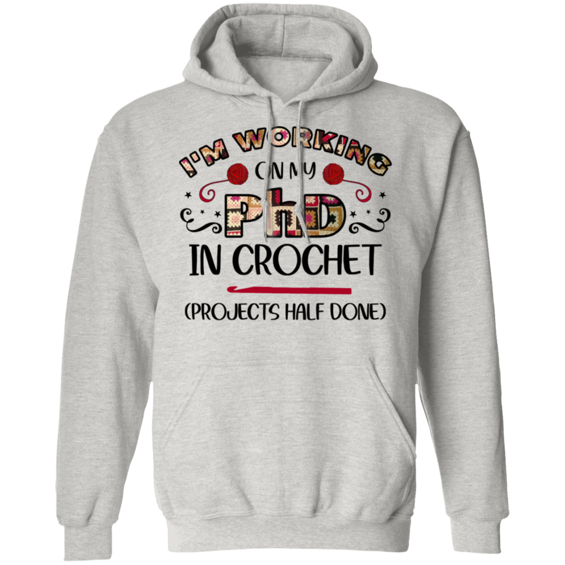 PhD in Crochet Pullover Hoodie