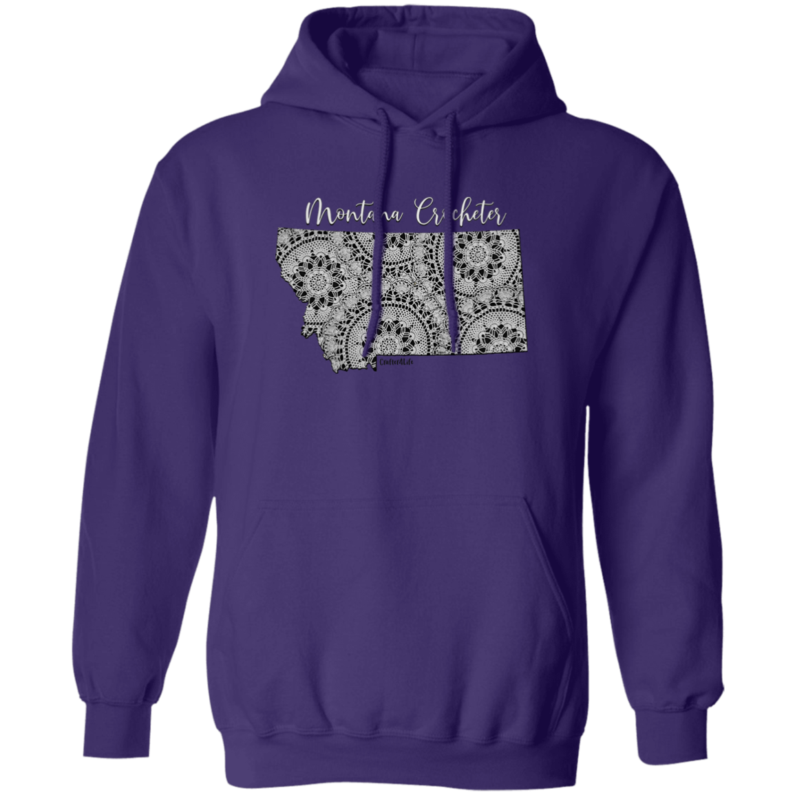 Montana Crocheter Pullover Hoodie