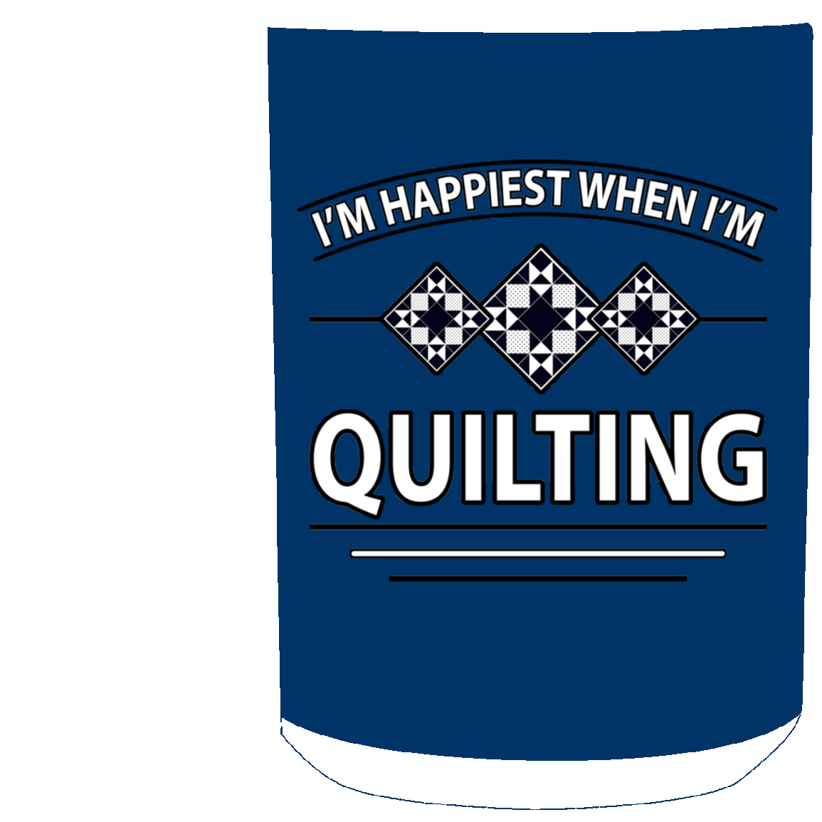 I'm Happiest When I'm Quilting White Mugs