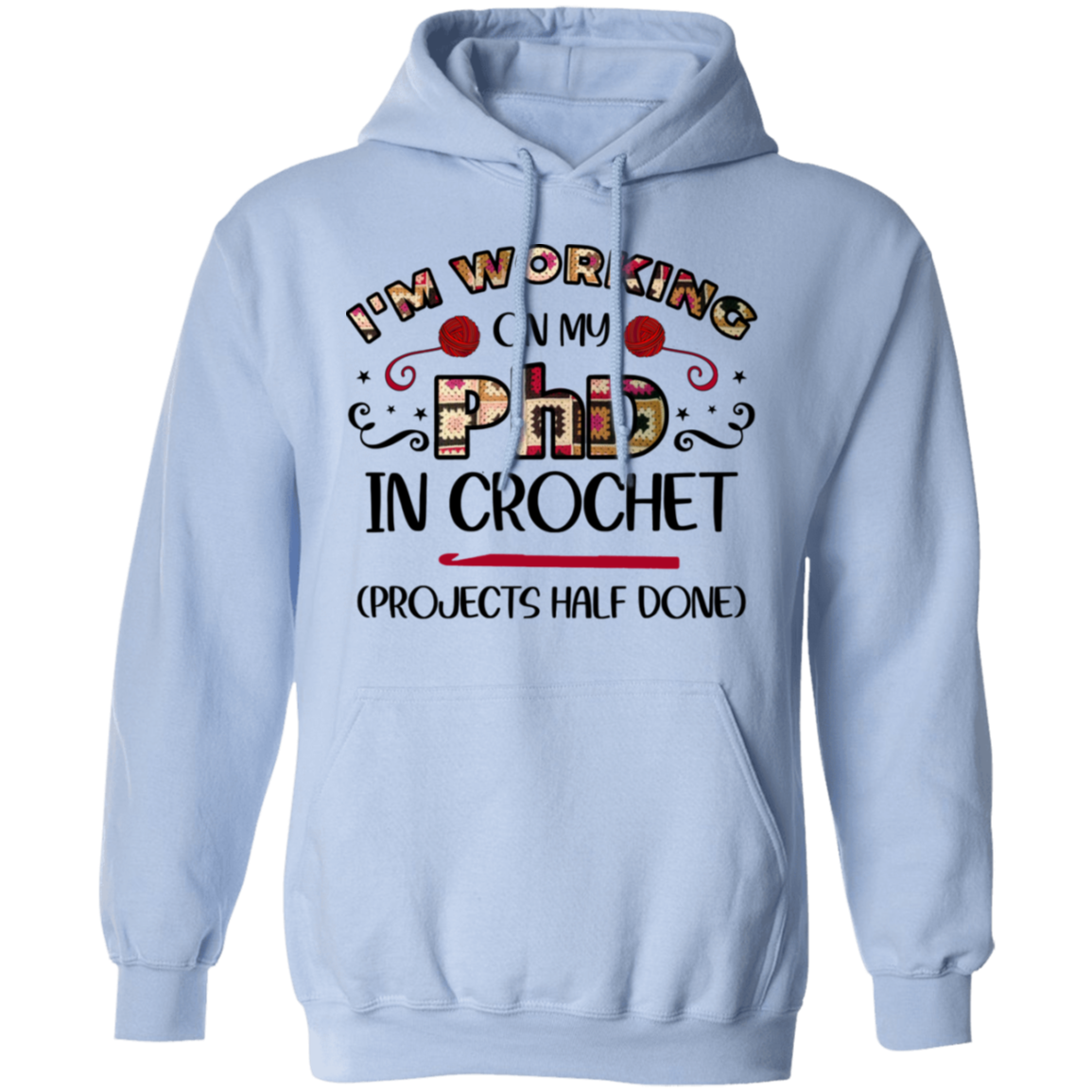 PhD in Crochet Pullover Hoodie