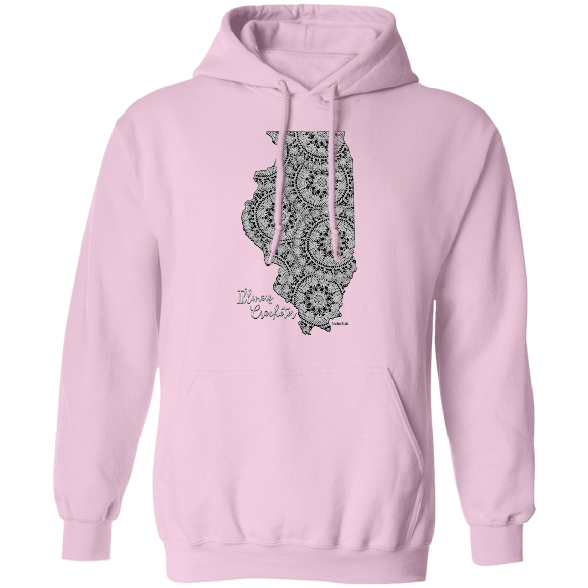 Illinois Crocheter Pullover Hoodie