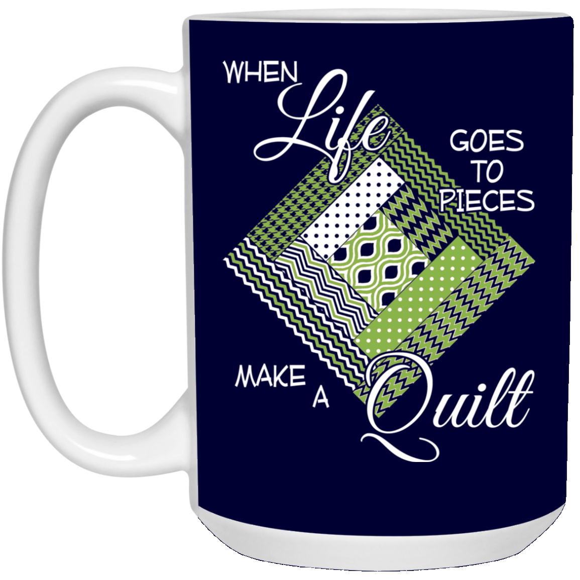 Make a Quilt (Greenery) Mugs