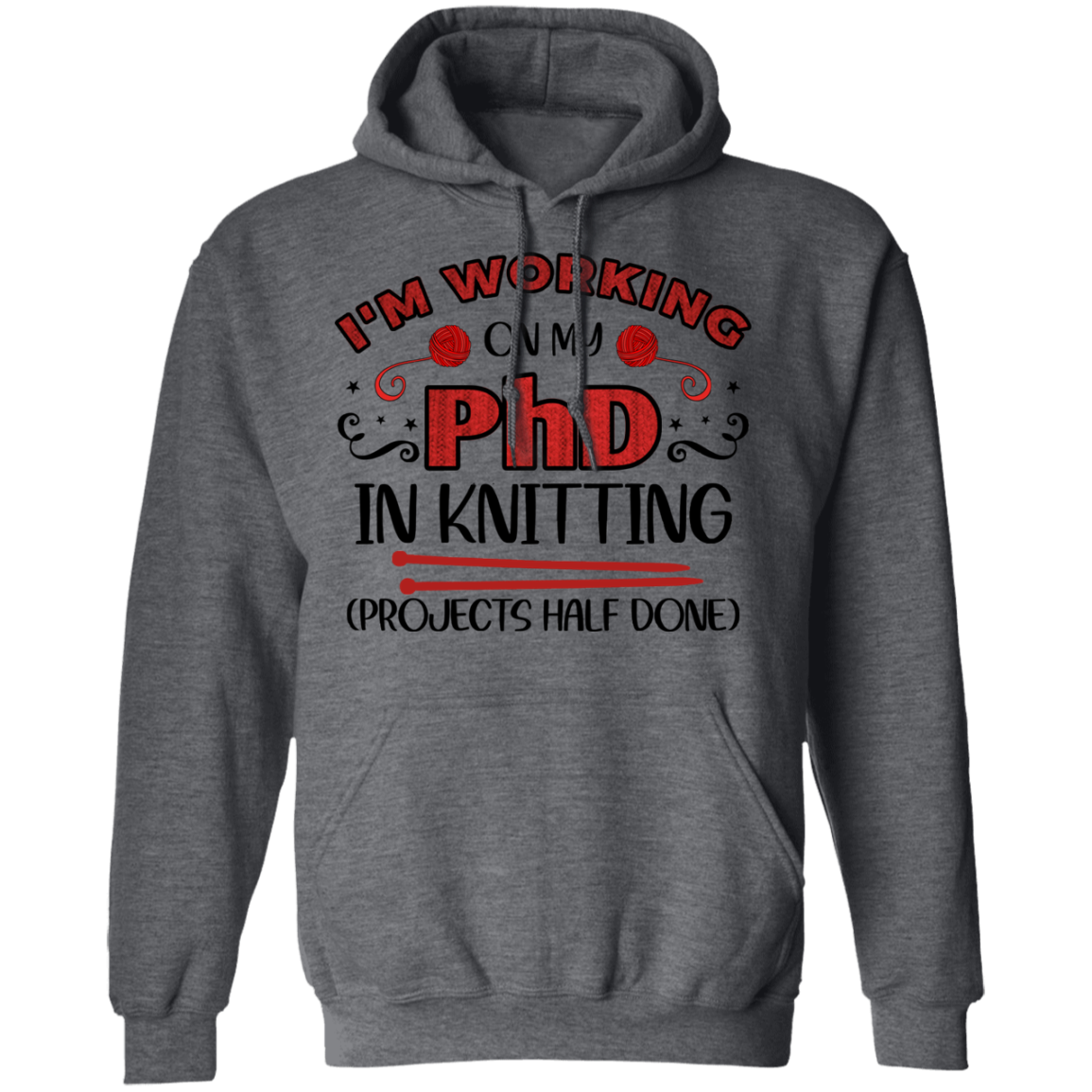 PhD in Knitting Pullover Hoodie