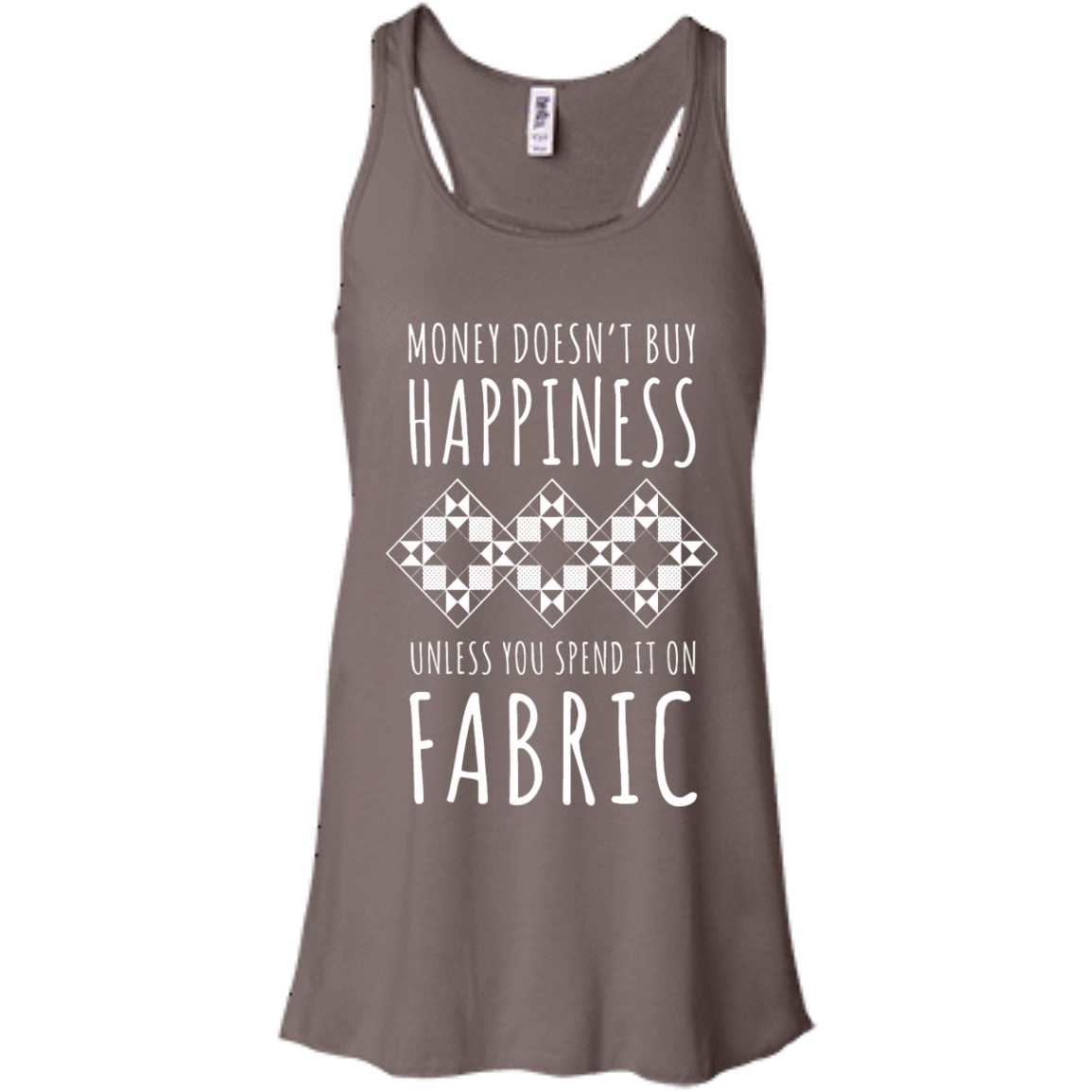 Money Doesn't Buy Happiness (Fabric) Flowy Racerback Tank