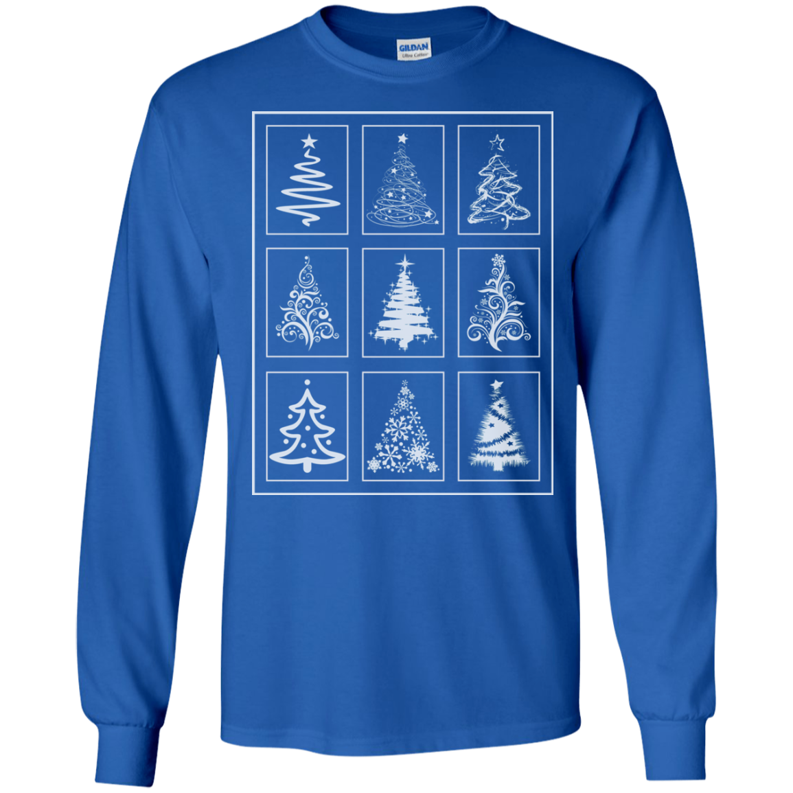 Christmas Tree Quilt LS Ultra Cotton T-Shirt