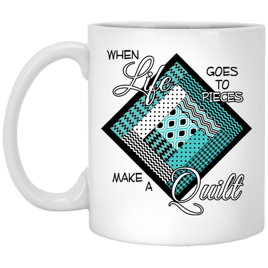 Make a Quilt (Turquoise) Mugs