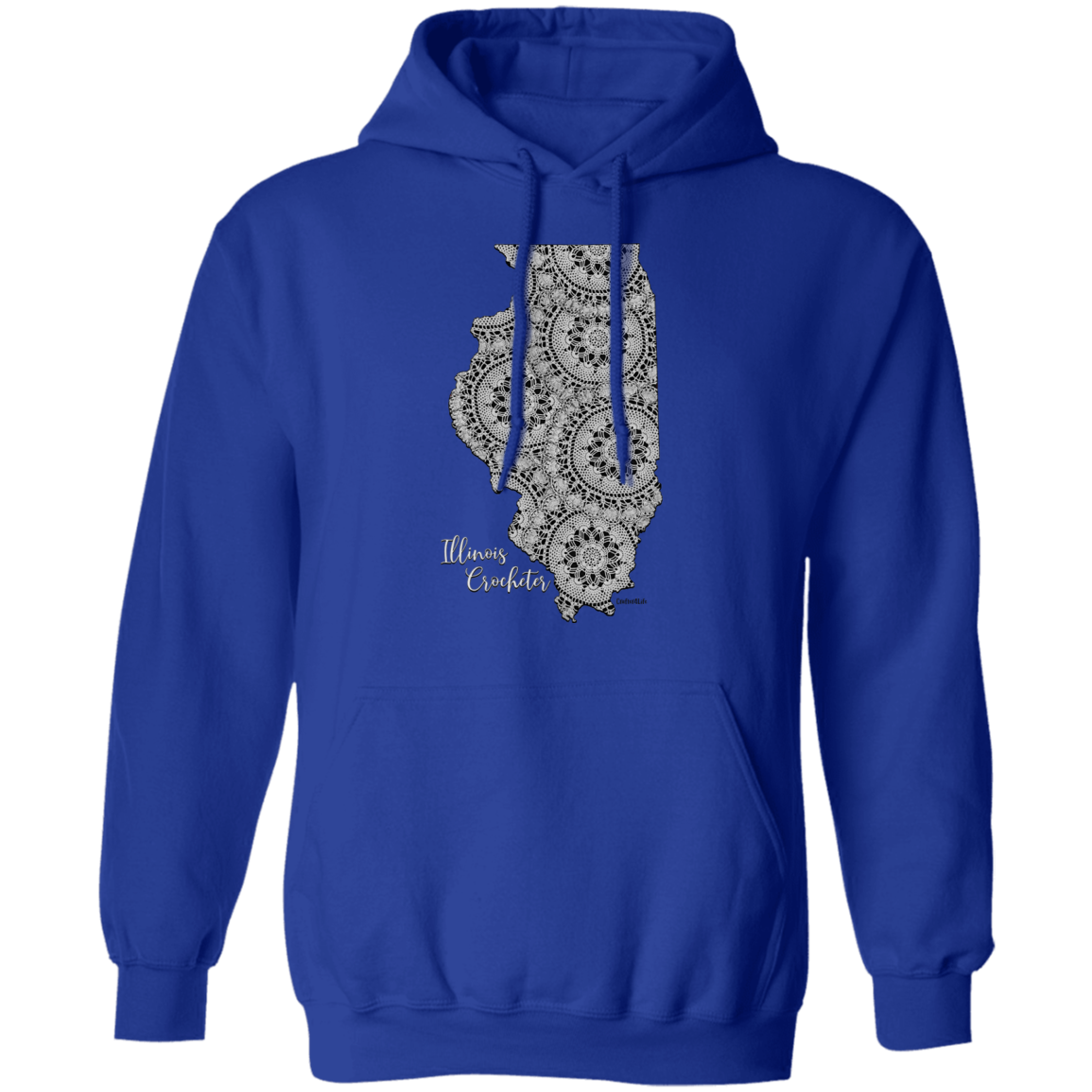 Illinois Crocheter Pullover Hoodie