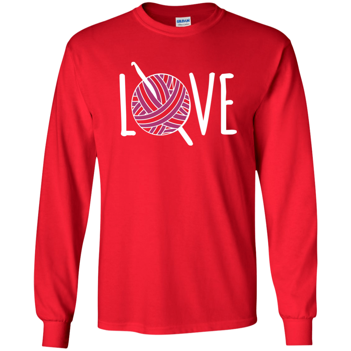 Crochet LOVE LS Ultra Cotton T-Shirt