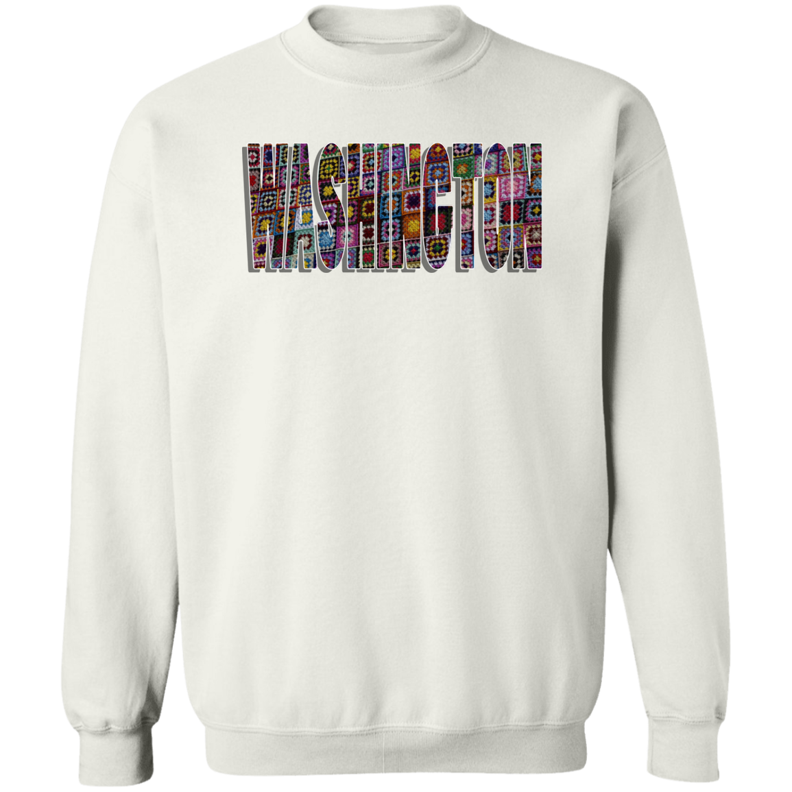 Washington Crochet Crewneck Pullover Sweatshirt