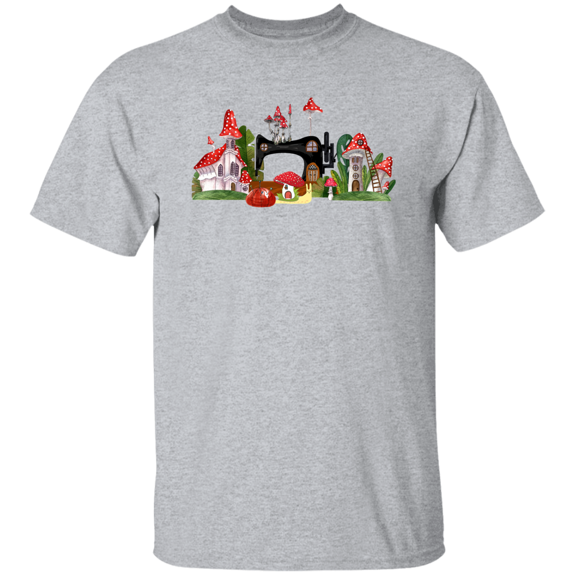 Sewing Machine Mushroom Village T-Shirt