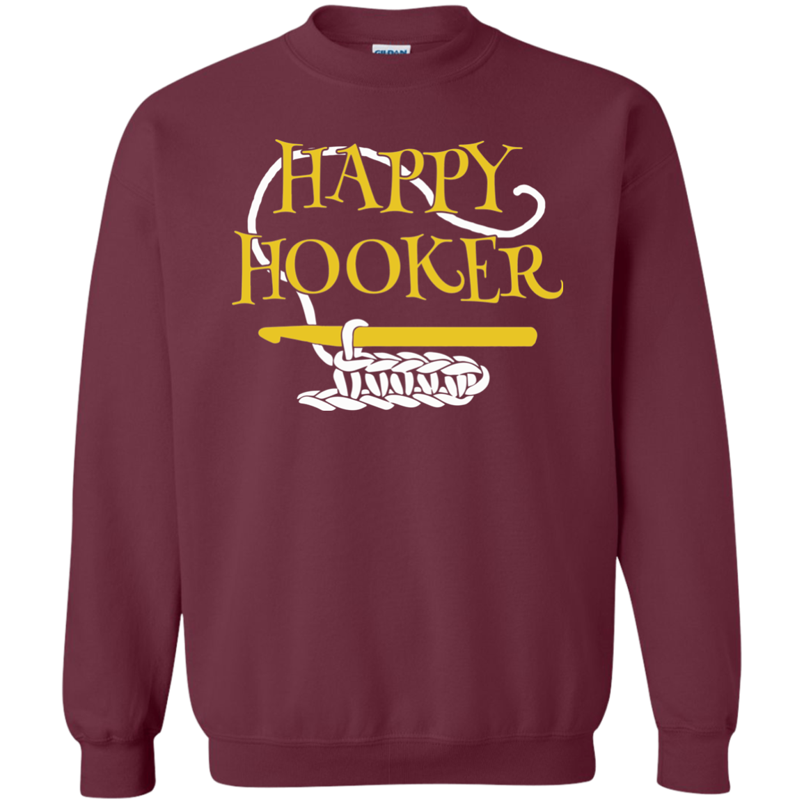 Happy Hooker Crewneck Pullover Sweatshirt