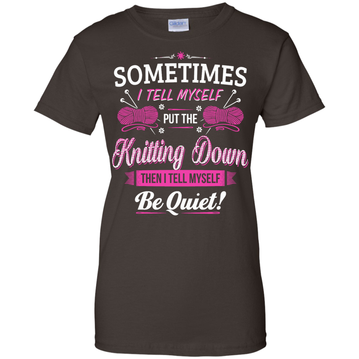 Put the Knitting Down Ladies Custom 100% Cotton T-Shirt - Crafter4Life - 3