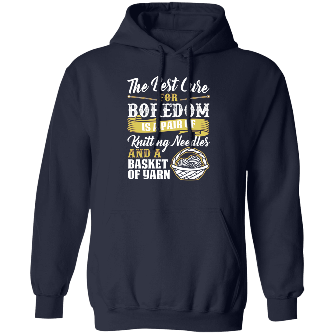 Cure For Boredom - Knitting - gold Hoodie