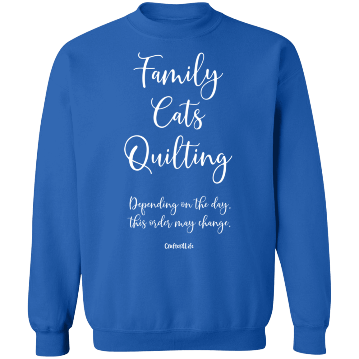 Family-Cats-Quilting Crewneck Pullover Sweatshirt