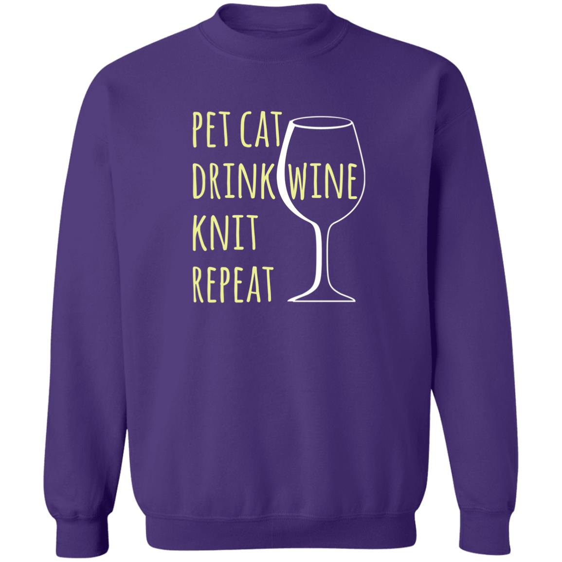 Pet Cat-Drink Wine-Knit Sweatshirt