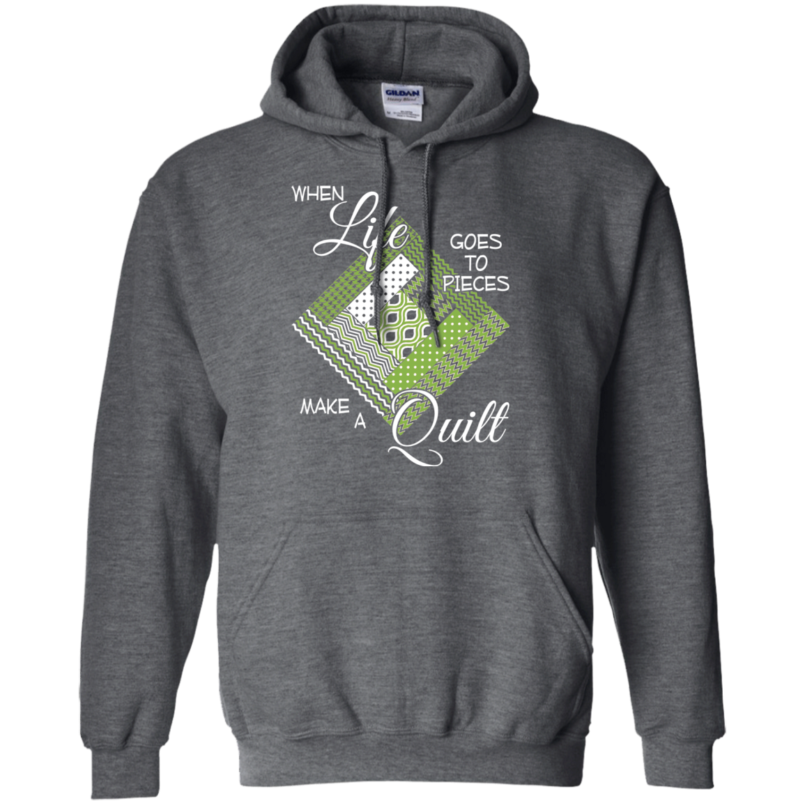 Make a Quilt (Greenery) Pullover Hoodie