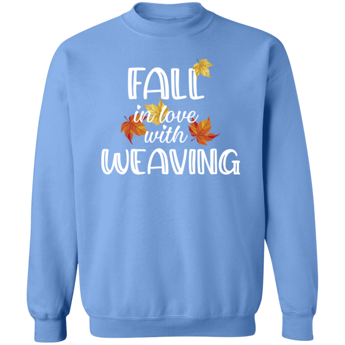 Fall in Love with Weaving Crewneck Pullover Sweatshirt