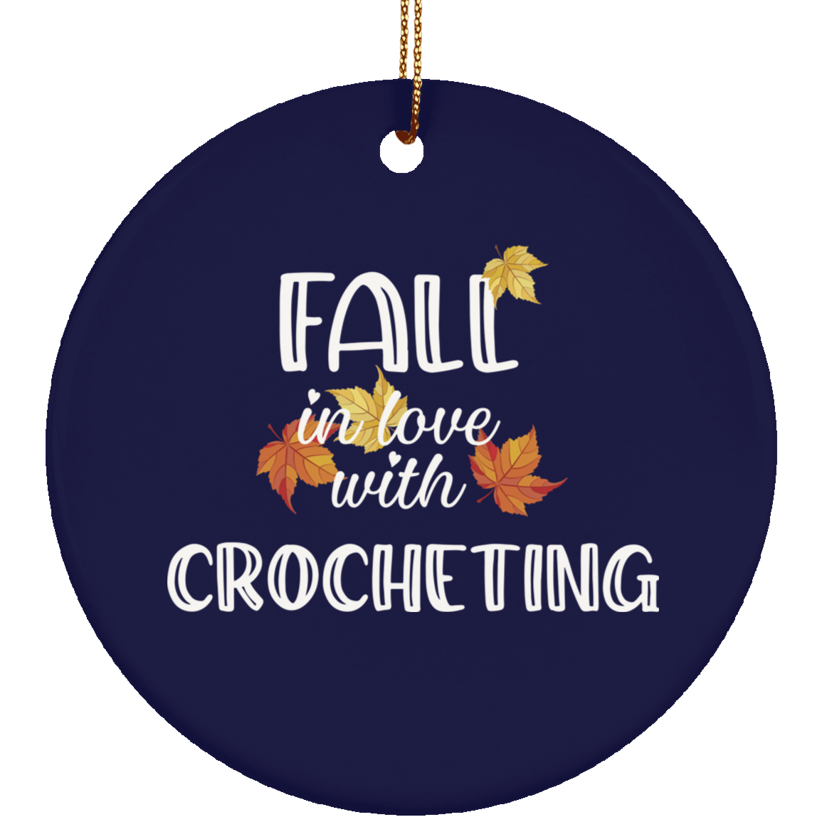 Fall in Love with Crocheting Circle Ornament