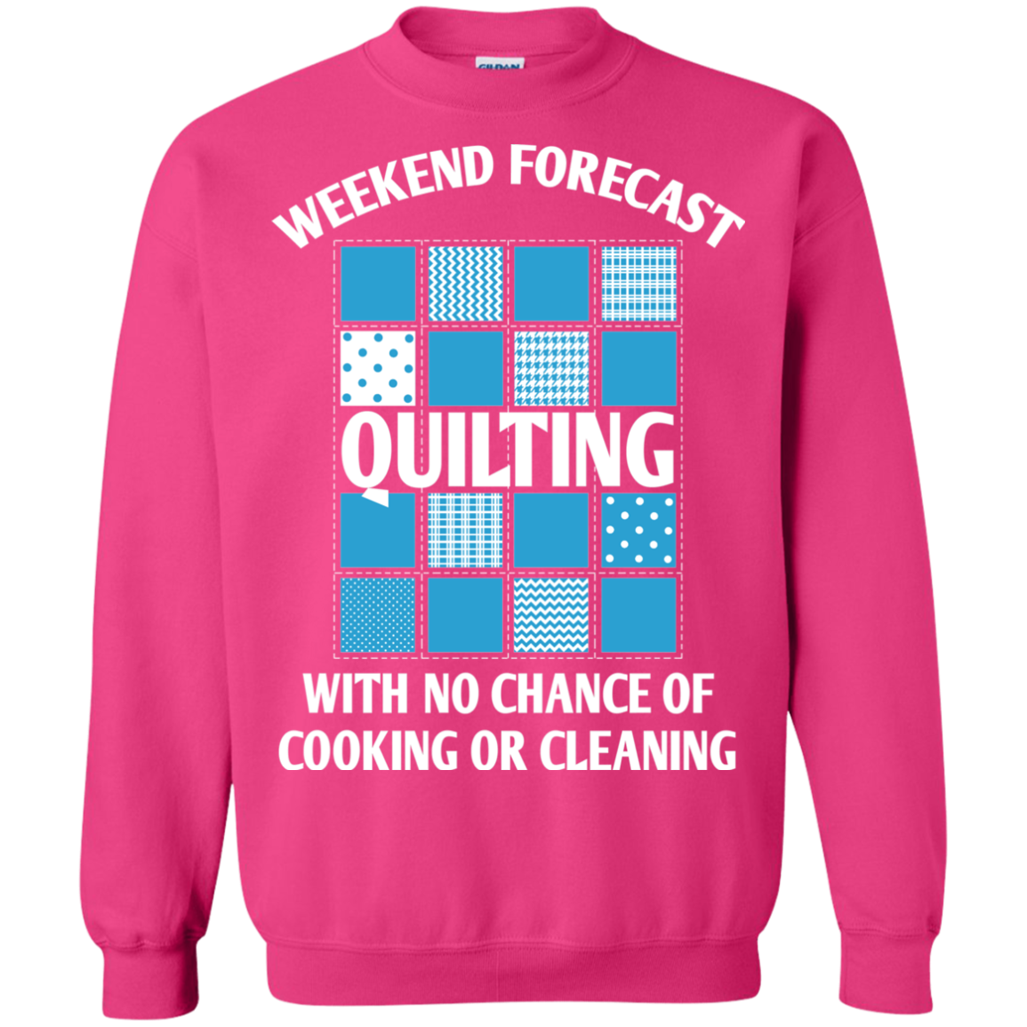 Weekend Forecast Quilting Crewneck Pullover Sweatshirt