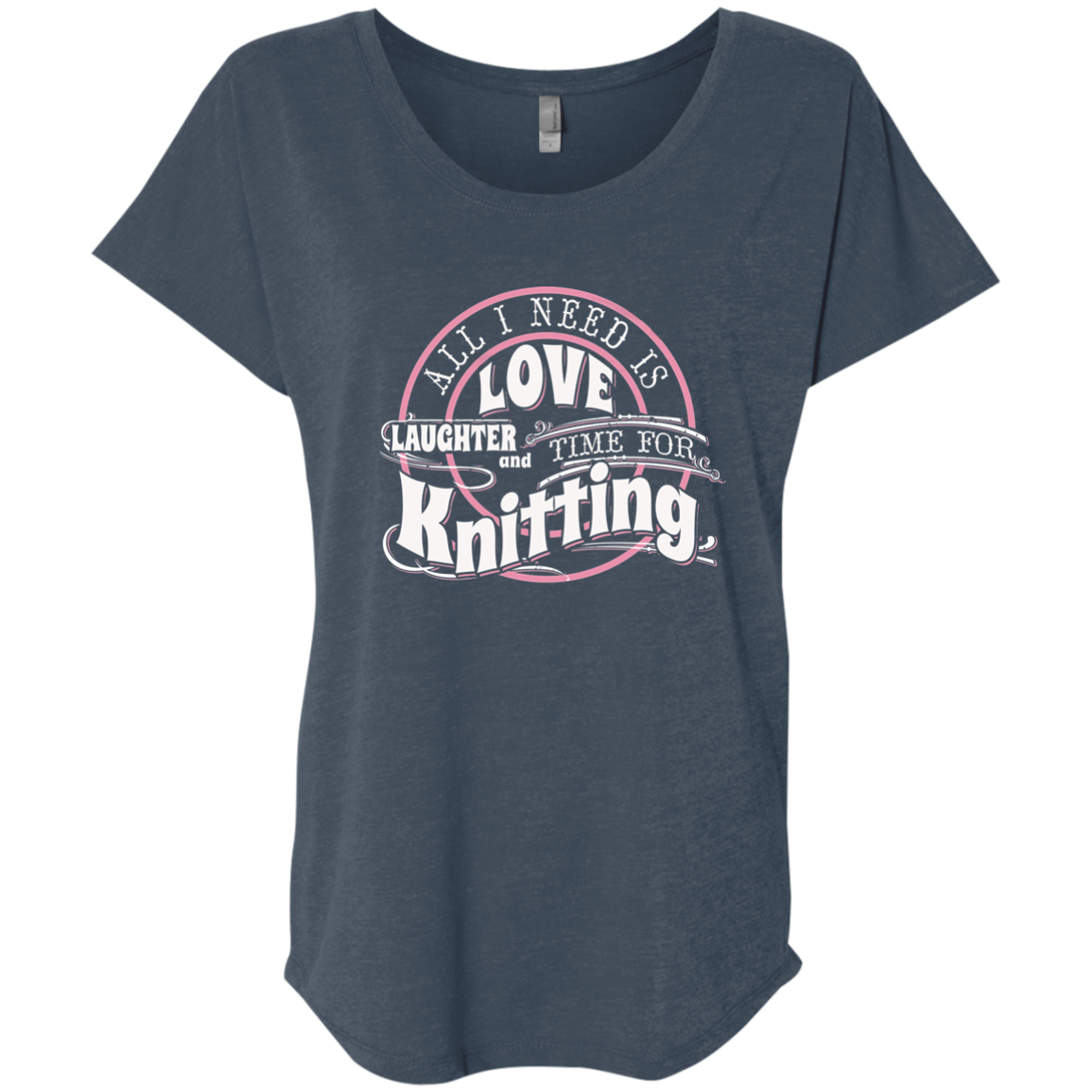 Time for Knitting Ladies Triblend Dolman Sleeve