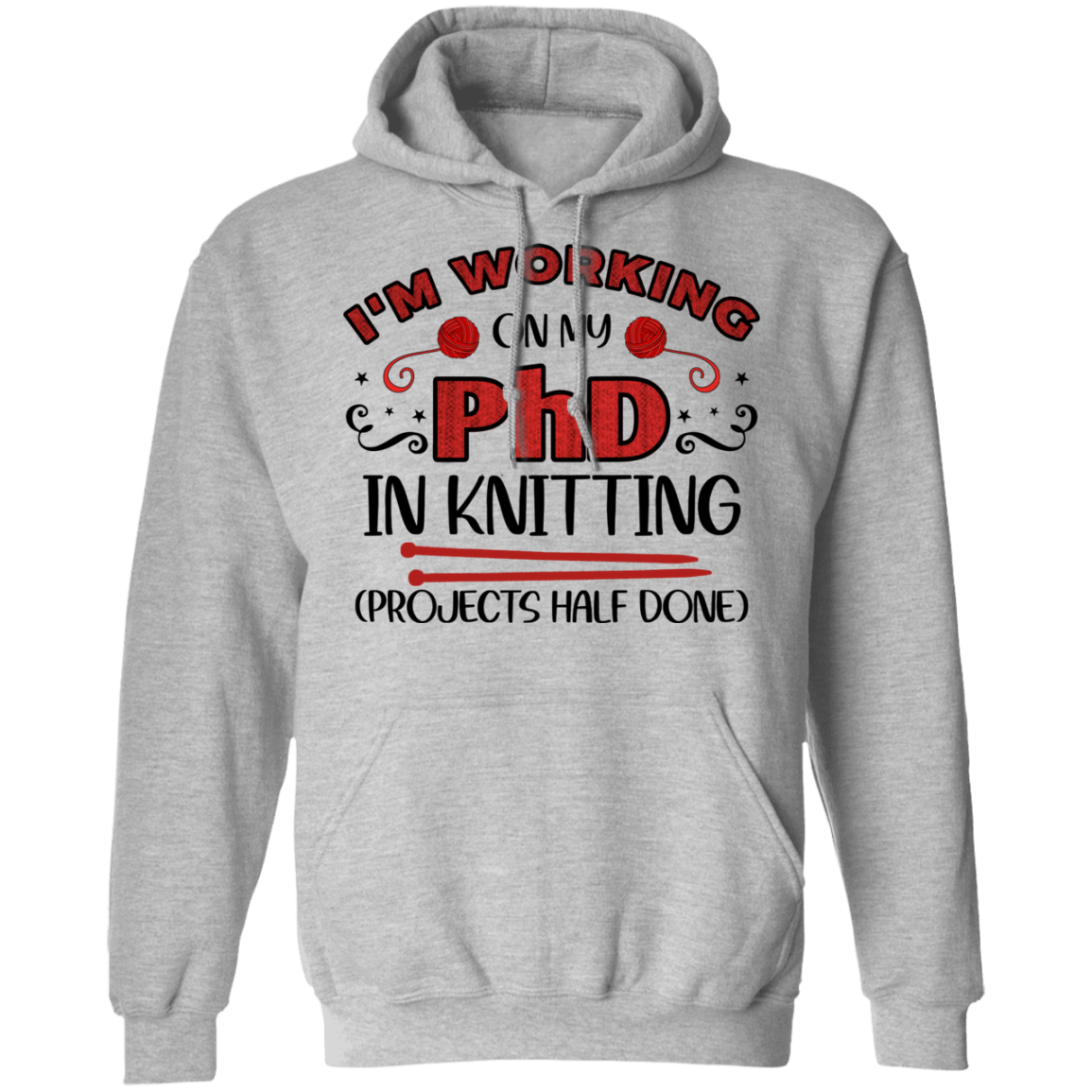 PhD in Knitting Pullover Hoodie