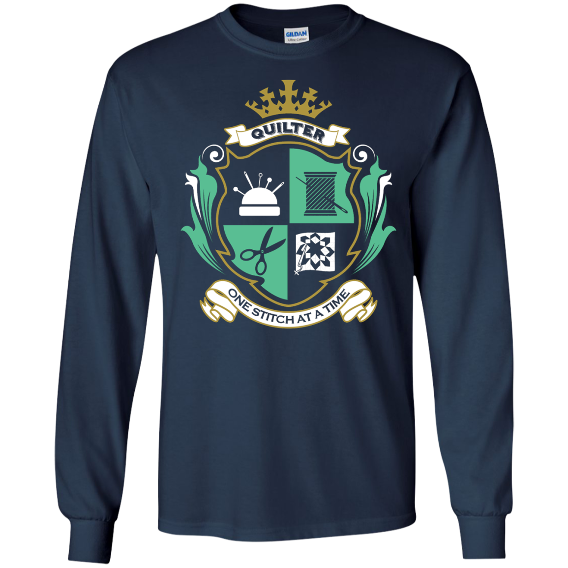 Quilters Motto LS Ultra Cotton T-shirt