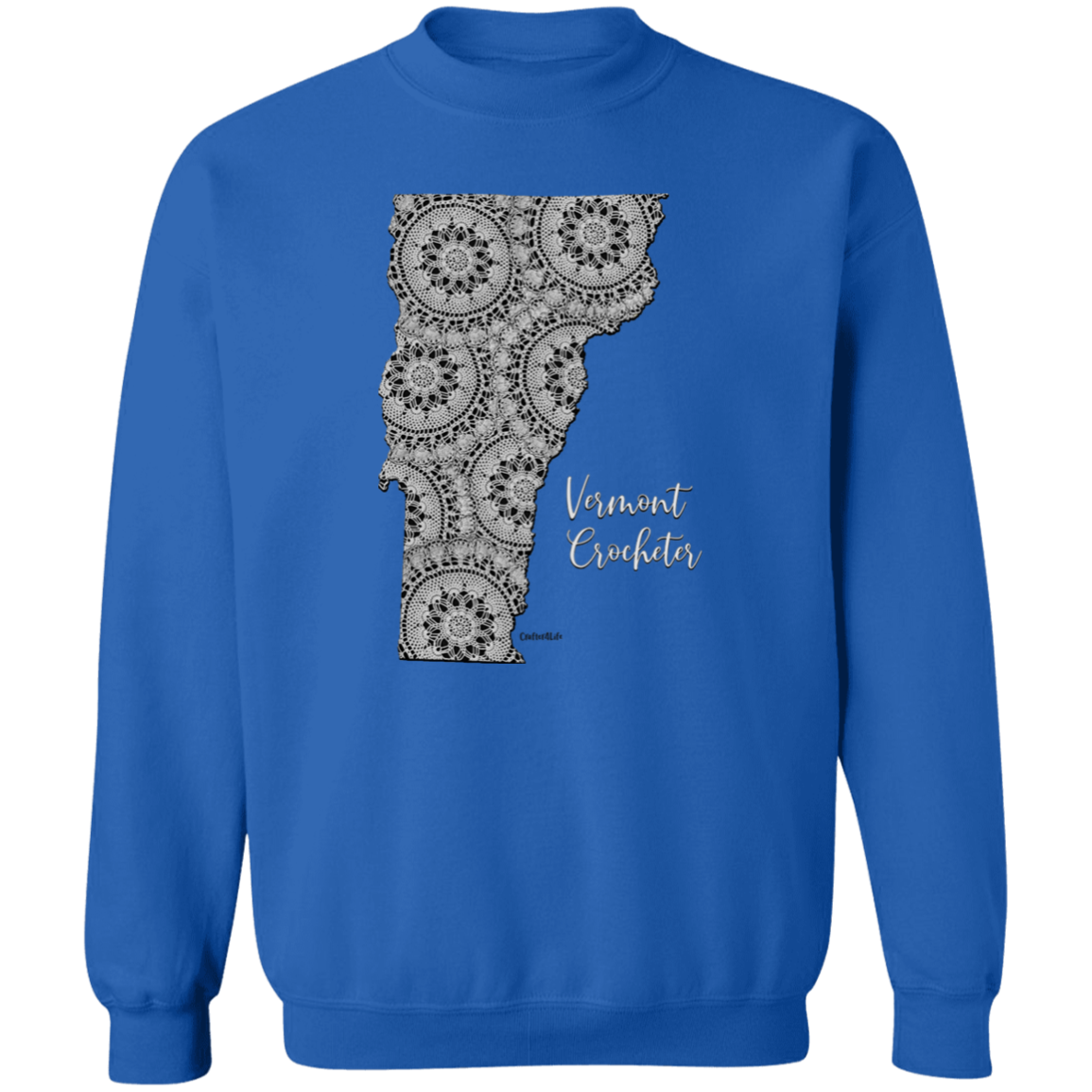 Vermont Crocheter Crewneck Pullover Sweatshirt
