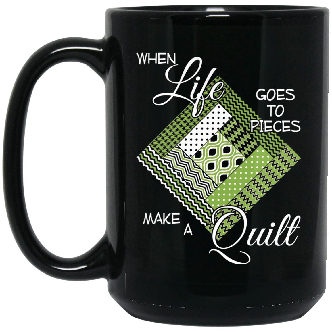 Make a Quilt (Greenery) Mugs