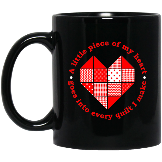 Piece of My Heart (Quilt) Black Mugs