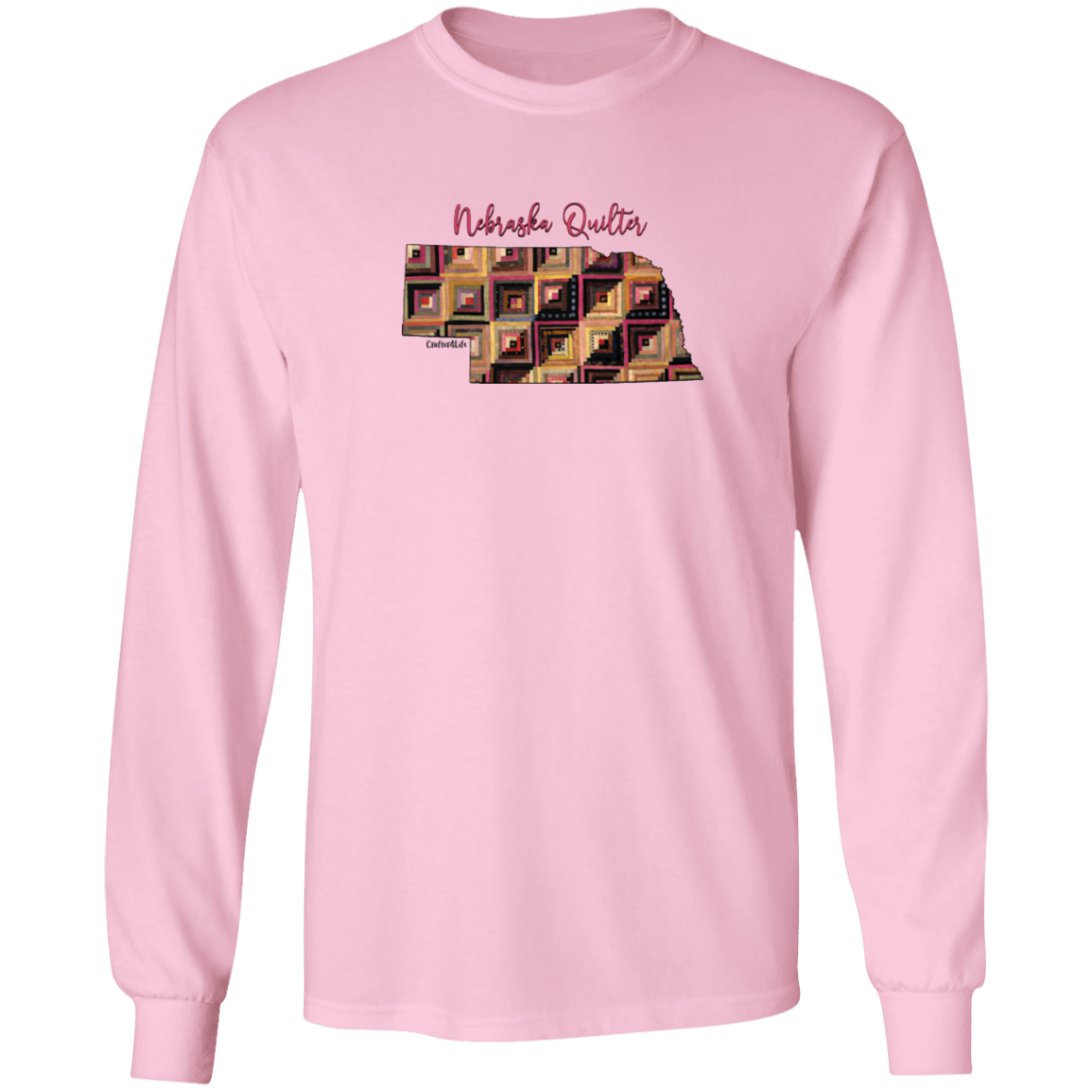 Nebraska Quilter Long Sleeve T-Shirt, Gift for Quilting Friends and Family