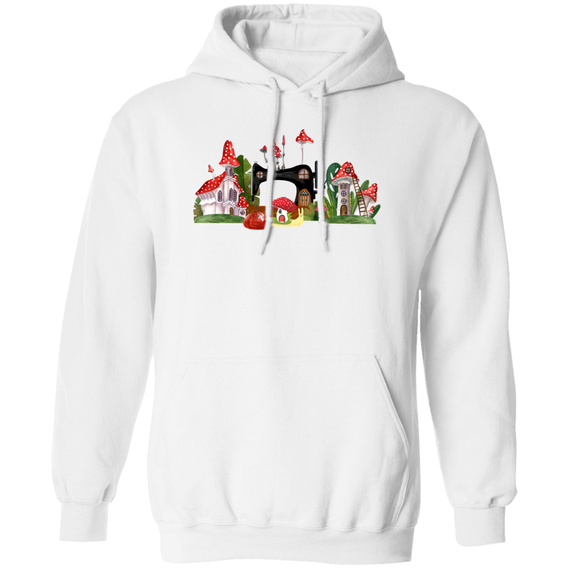 Sewing Machine Mushroom Village Hoodie