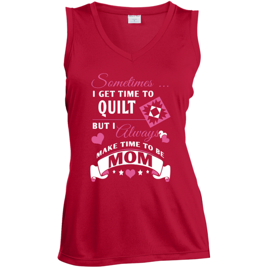 Time-Quilt-Mom Ladies Sleeveless V-Neck - Crafter4Life - 1