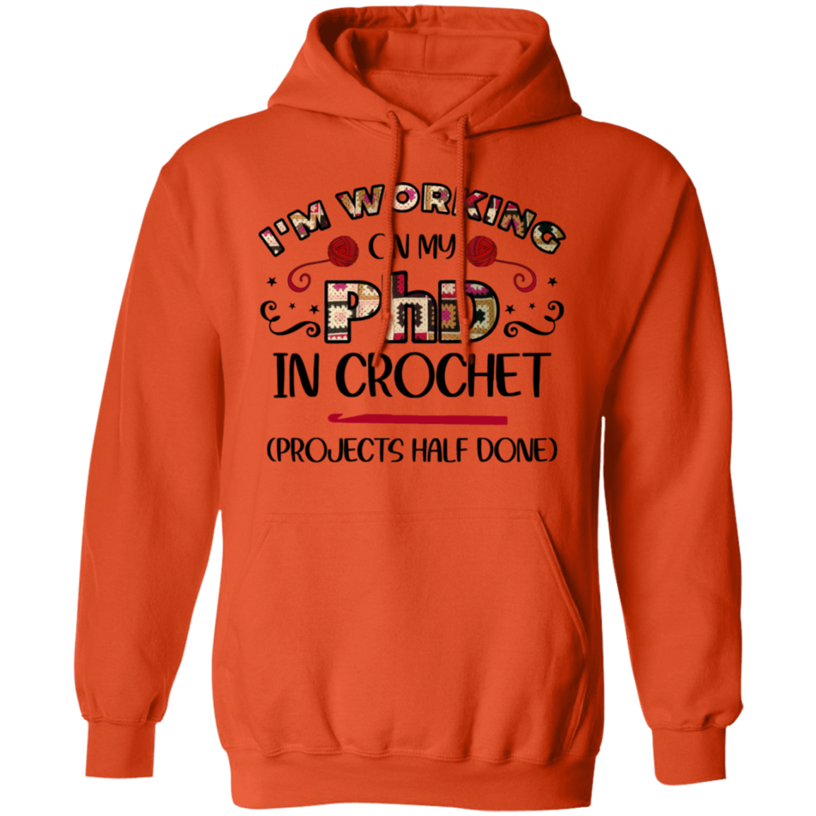 PhD in Crochet Pullover Hoodie