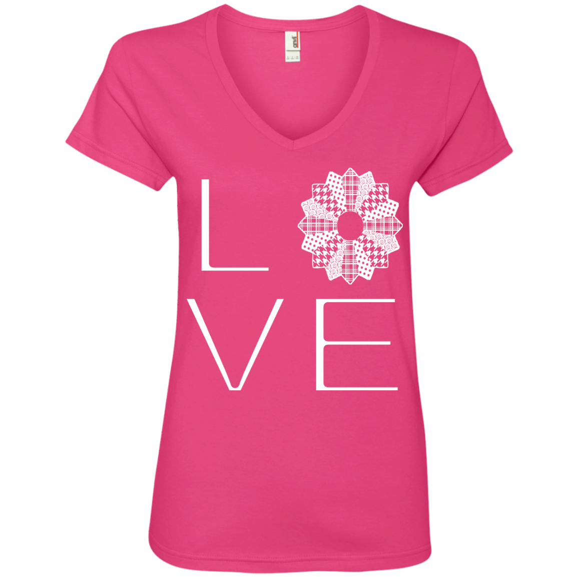LOVE Quilting Ladies V-Neck Tee - Crafter4Life - 3