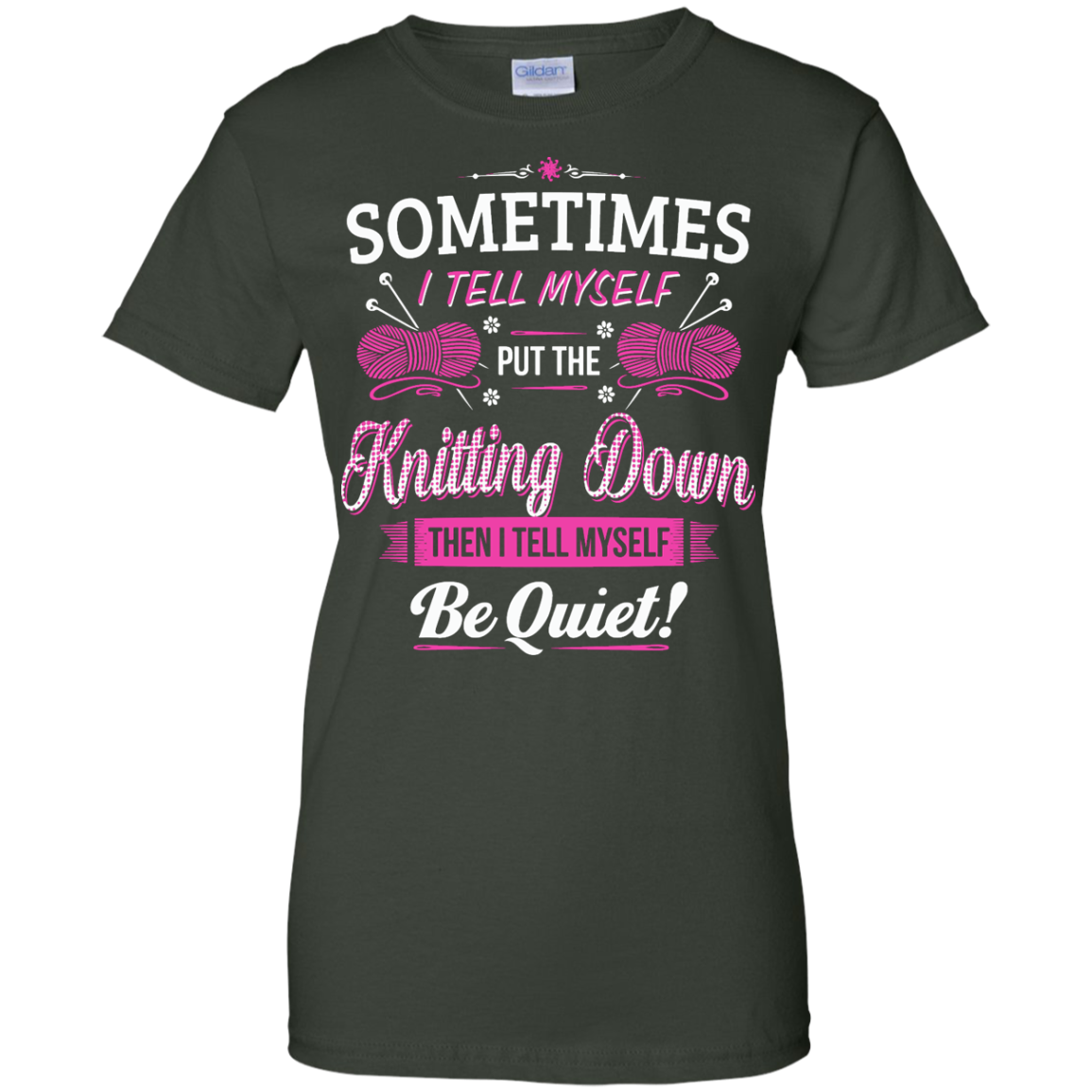 Put the Knitting Down Ladies Custom 100% Cotton T-Shirt - Crafter4Life - 5